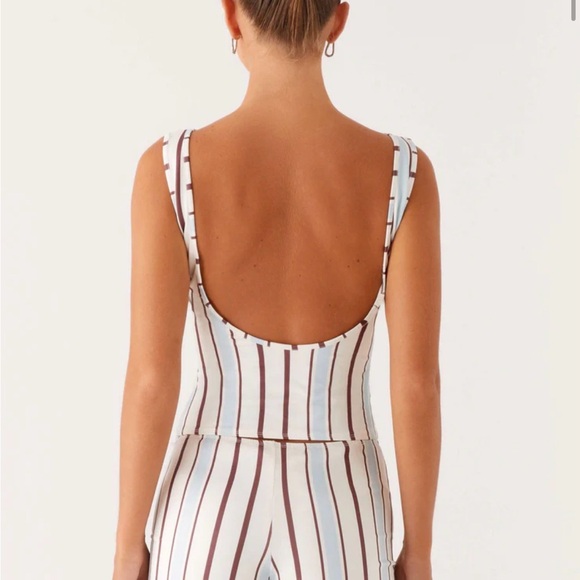 Peppermayo suns our tank and shorts Striped Sleeveless Top and Shorts Set - Picture 2 of 5